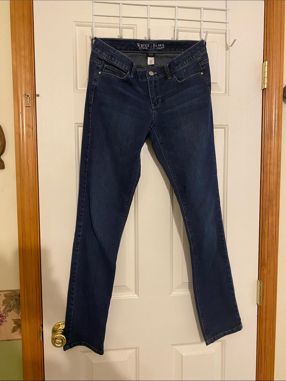 White House Black Market Dark Indigo Straight-Leg Jeans